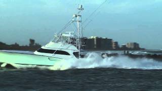 Sport Fishing Boat Running Hard 011220131 [upl. by Lyrahc]