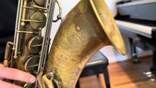 1936 Selmer Balanced Action Tenor Saxophone Demo wwwdcsaxcom [upl. by Hannahsohs485]