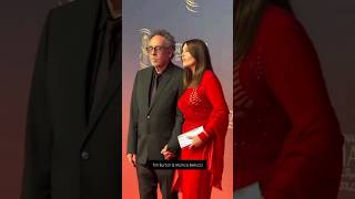 Monica Bellucci in Elie Saab attend with Tim Burton at Marrakech Film Festival 2024 [upl. by Deutsch]