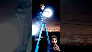 Changing the WORLDS BIGGEST Lightbulb 💡 magic illusion shorts funny [upl. by Hrutkay]