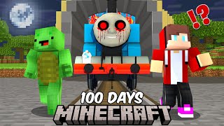 How JJ and Mikey Survive Evil ThomasEXE minecraft Maizen Challenge 100 DAYS WITH ThomasExe [upl. by Jada]