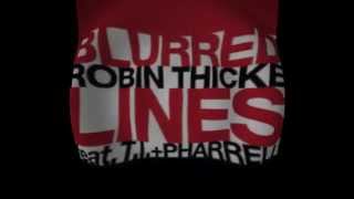 FULL Blurred Lines Instrumental Karaoke WITH LYRICS [upl. by Cole]