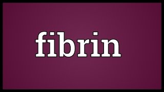 Fibrin Meaning [upl. by Janessa]