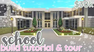 building a bloxburg SCHOOL build tutorial w voice [upl. by Yerfej418]