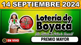 Resultado LOTERIA DE BOYACA SÁBADO 14 de septiembre 2024 loteria loteríadeboyacá [upl. by Kolivas]