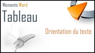 Orientation du texte dans un tableau Word  Formation Word Marseille [upl. by Nmutua]