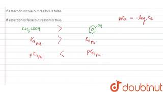 Assertion The pKa of acetic acid is lower than that of phenol Reason [upl. by Langston562]