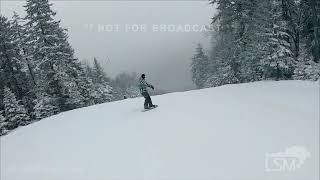 121923 Snowshoe WV  Mountain After Inches of Snow Ski Scenes [upl. by Sinnek527]