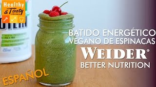 Batido energético vegano de espinacas español  HealthyampTasty by Weider [upl. by Gautier]