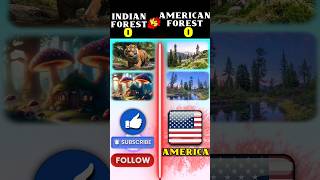 Indian Forest Vs American forest comparison short ll Talsxbrain viralshort shorts trendingshorts [upl. by Eerbua248]