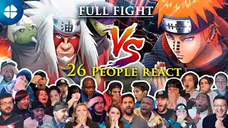 Jiraiya vs Pain Full Fight 🔥 26 People Reaction Mashup  Shippuden 130133  🇯🇵 [upl. by Draillih111]