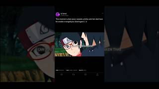 The moment when poor sarada uchiha ask her dad how he awake mangekyou sharingan☠️☠️naruto anime [upl. by Elbert]