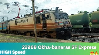 20910 Kochuveli Weekly SF Express 🔥 amp 22969 OkhaBanaras SF Express 😍 Western Railway🙏 [upl. by Akibma]