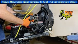 Install Mercruiser alpha one outdrive to boat  All important steps [upl. by Leay]