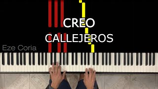 🎹 TUTORIAL FÁCIL de quotCreoquot  Callejeros  PARTITURA DISPONIBLE [upl. by Trebo]