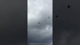 C47 Flight AirDrop airshow airplane aviation oshkosh shorts video viral trending wow [upl. by Aihgn647]