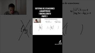 SISTEMAS de Ecuaciones LOGARÍTMICOS 1 Bachillerato Parte 1  ProfeDMarquez [upl. by Habeh322]