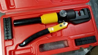 Harbor Freight Hydraulic Wire Crimper Review [upl. by Ainoek]