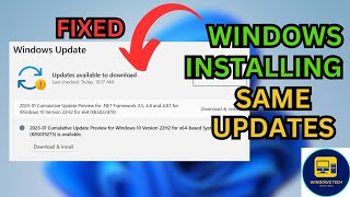 How to Fix Windows Keeps Installing the Same Updates Windows 1011 [upl. by Petras]