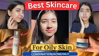 Complete Skincare Guide for OILY Skin acneprone  combination skincare oilyskin skincare [upl. by Ailes611]