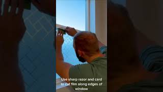 How to install the stained glass window film to decorate your home [upl. by Roberts]