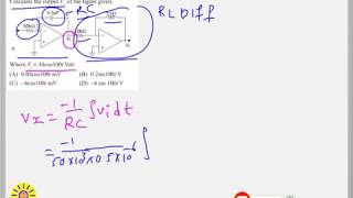 ANALOG CIRCUITS  OPAMP RC INTEGRATOR  RL DIFFERENTIATOR  CIRCUIT IMPORTANT PROBLEM  ISRO  ESE [upl. by Mahgem]