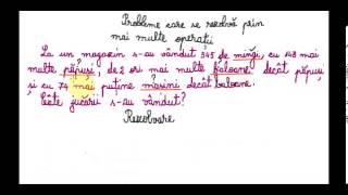 Probleme care se rezolvă prin mai multe operatii  Matermatică pentru clasa a IVa [upl. by Huebner21]