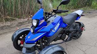 Street Legal 200cc Tryker Trike Scooter Motorcycle Moped Test And Review [upl. by Aicak]