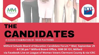 Milford Board of Education Candidates Forum  September 29 2021 [upl. by Ierbua]