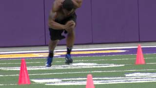 UNI Football Pro Day  Terrell Sinkfield  40 yard dash [upl. by Dulciana]