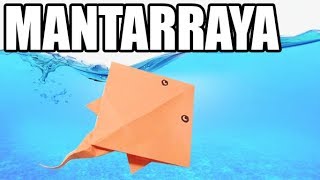 Origami facil Como hacer MANTARRAYA DE PAPEL super facil [upl. by Keffer752]