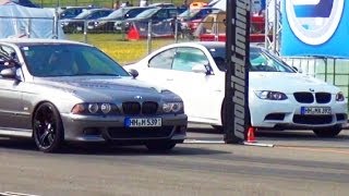 BMW M5 E39 vs M3 E92 Drag Race Viertelmeile Beschleunigungsrennen Acceleration Sound [upl. by Salene416]