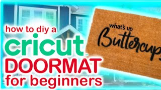 HOW TO MAKE A FRONT DOOR MAT WITH CRICUT FOR BEGINNERS  DIY Welcome Mat Outdoor  FlexSeal Tutorial [upl. by Cul]