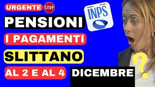 🔴PAGAMENTO PENSIONI DICEMBRE 2023 👉INPS CAMBIA LE DATE ma per poco [upl. by Drabeck]