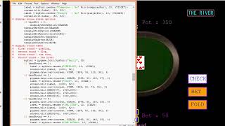 Python Pygame Poker version 3 [upl. by Anyer]