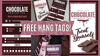 FREE DIY Hang Tags No VistaPrint  Starting A Hair Company [upl. by Bergeman]