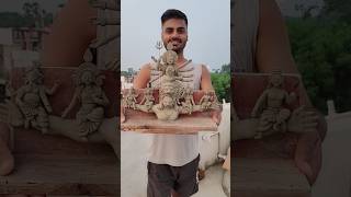 🌺New style Maa Durga murti making with clay 2024 shorts navratrispecial trending [upl. by Annahahs]