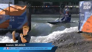 Anatole Delassus France  Mens Kayak Final  2024 ICF Canoe Slalom World Cup Ivrea Italy [upl. by Colvin]