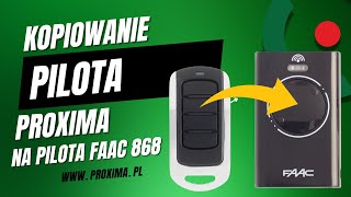 Kopiowanie pilota FAAC SLH 868 z wcześniej zaprogr pilota Proxima do odbiornika FAAC SLH 868 [upl. by Nahtanohj]