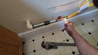 Installing a new gas ball valve for a new stove [upl. by Bree]