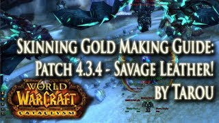 Cata Skinning Gold Guide 3k Per Hr Best Spots  Savage Leather amp Blackened Dragonscales [upl. by Dino]