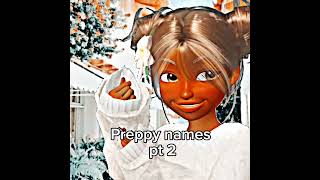 PREPPY ZEPETO NAMES PT 2🫧 [upl. by Ynoffit]