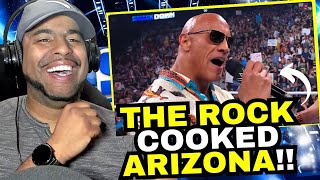 The ROCK COOKED Arizona WWE SMACKDOWN REACTION [upl. by Yllas]