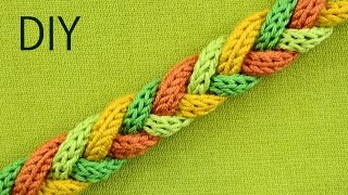 Warm and Soft Winter Bracelet  4 Strand Braid Tutorial [upl. by Zilvia]