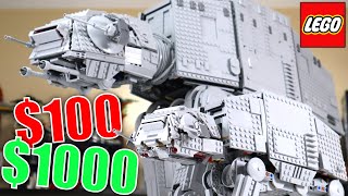 100 VS 1000 LEGO Star Wars ATAT Comparison [upl. by Eekcaj]