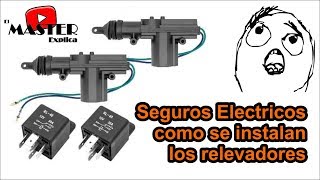 como armar relevadores para seguros electricos auto [upl. by Suiratnod]