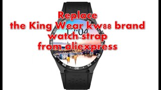 How to replace strap kw88 brand watch strap from aliexpress Ganti Strap Antena [upl. by Asoramla]