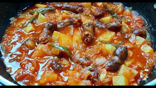 GOAN SAUSAGE WITH POTATOES  CHORIS  Sunday special 😋 HAPPYLIVING [upl. by Netnert]