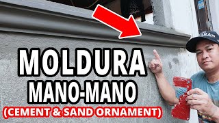 Paano Gumawa ng Moldura ng Bintana  DIY Concrete Wall Moulding Como hacer Moldura en Ventana [upl. by Ettezyl936]