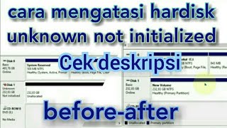 cara mengatasi hardisk unknown not initialized [upl. by Nepsa]